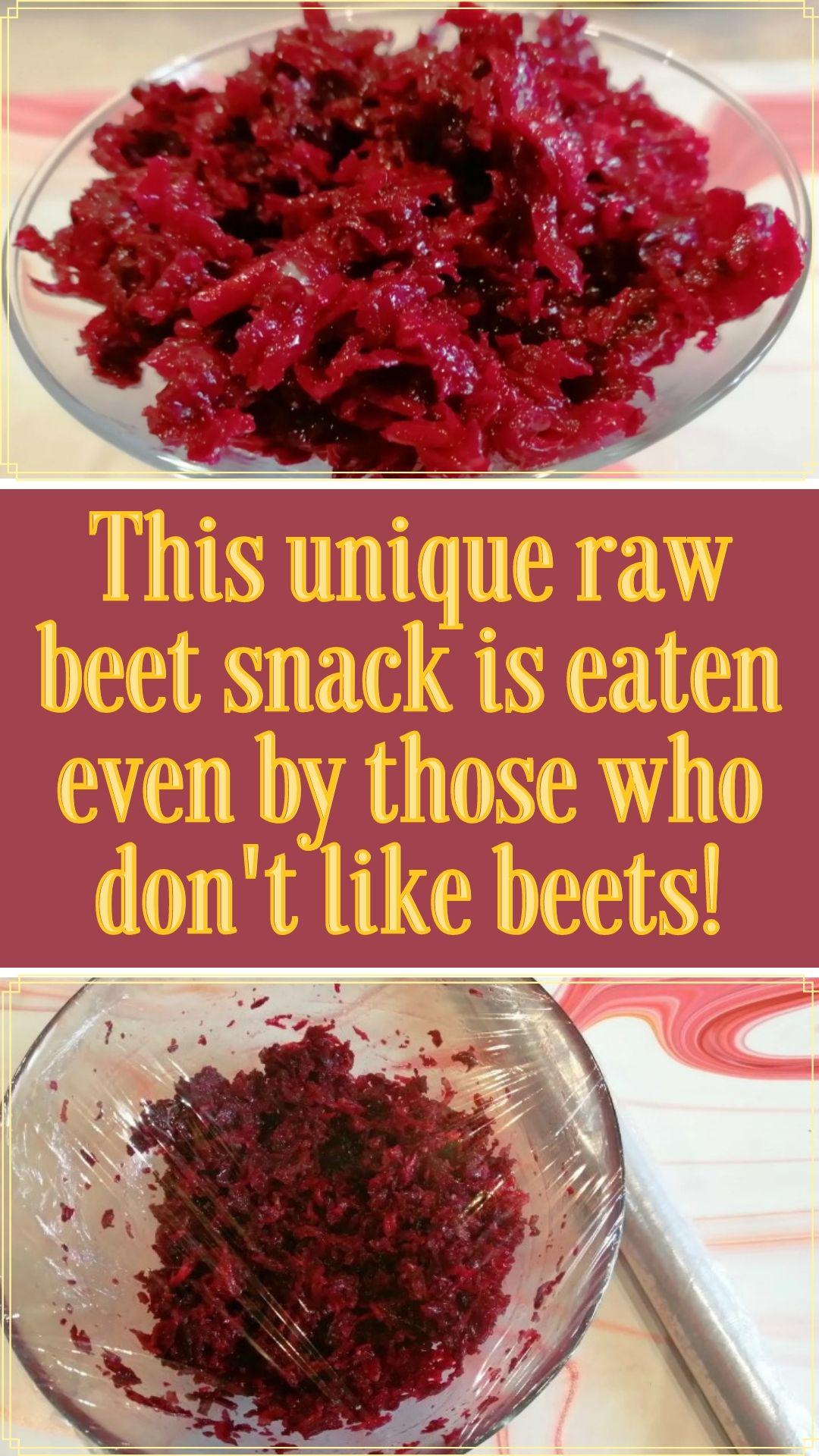 This unique raw beet snack is eaten even by those who don't like beets!