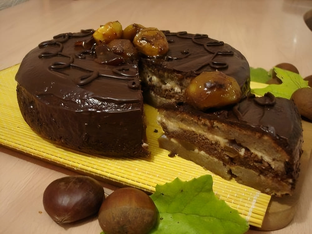 Chestnut Chocolate Cake "Autumn Blues"