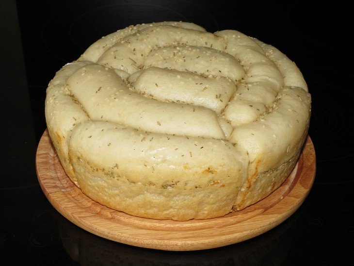 Italian bread with parmesan and rosemary