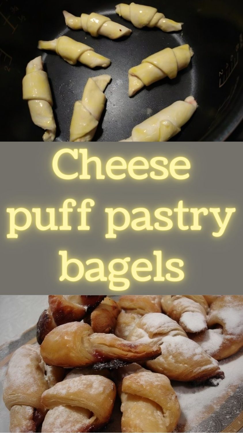 Cheese puff pastry bagels