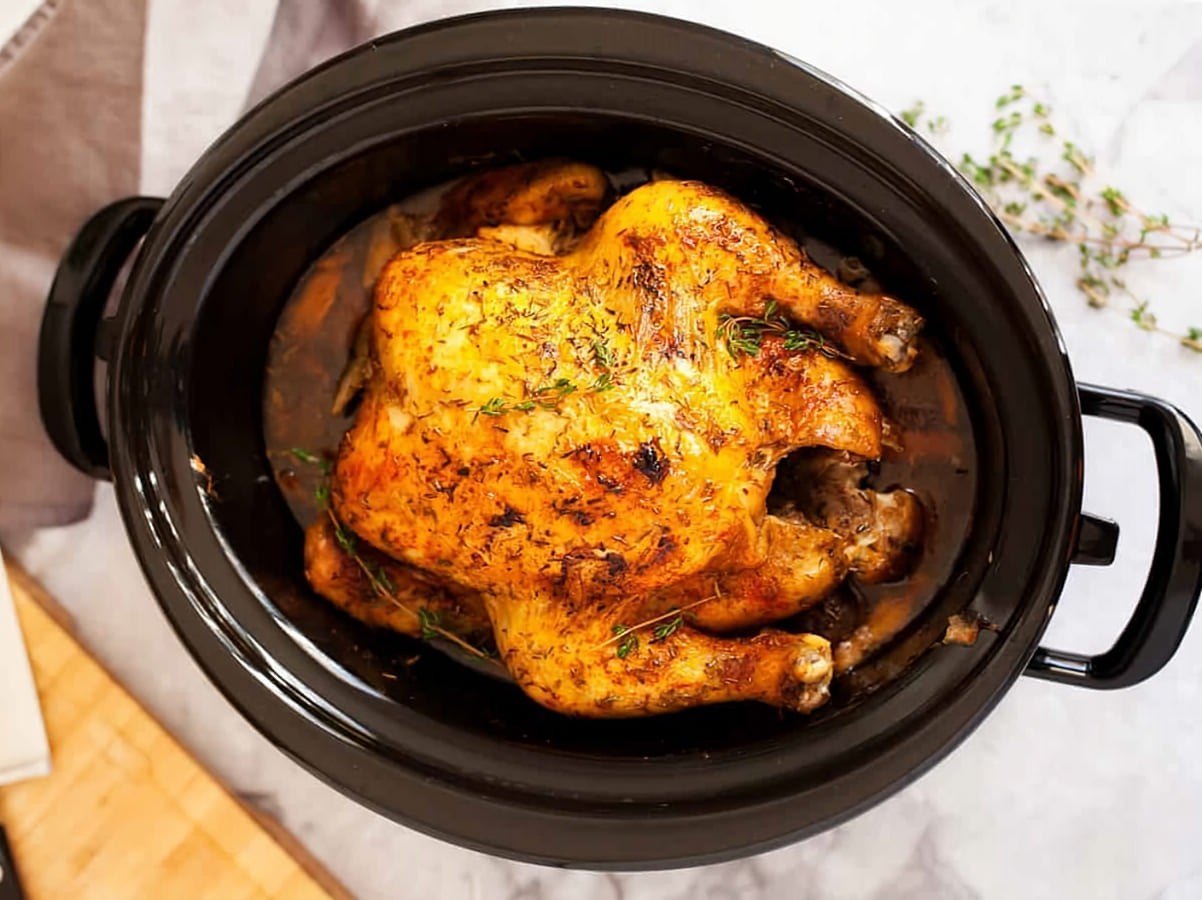 Rotisserie Chicken in Slow Cooker that will melt in your mouth in no time