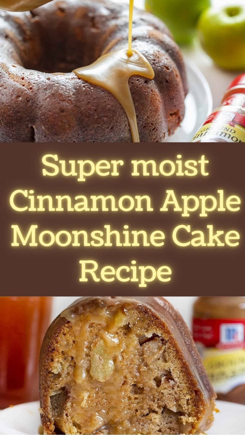 Super moist Cinnamon Apple Moonshine Cake Recipe