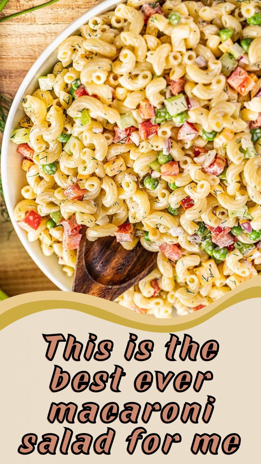 This is the best ever macaroni salad for me