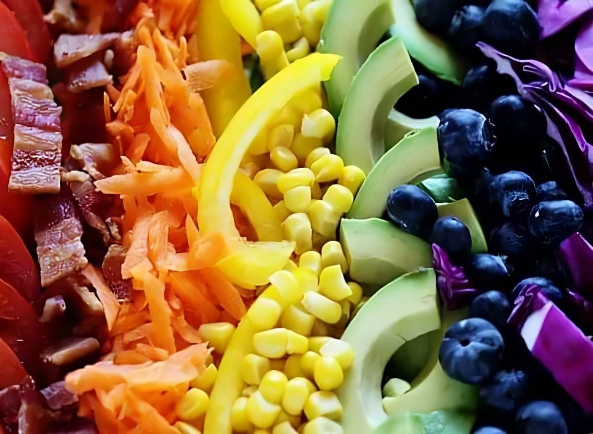 Rainbow Cobb Salad with Grilled Chicken
