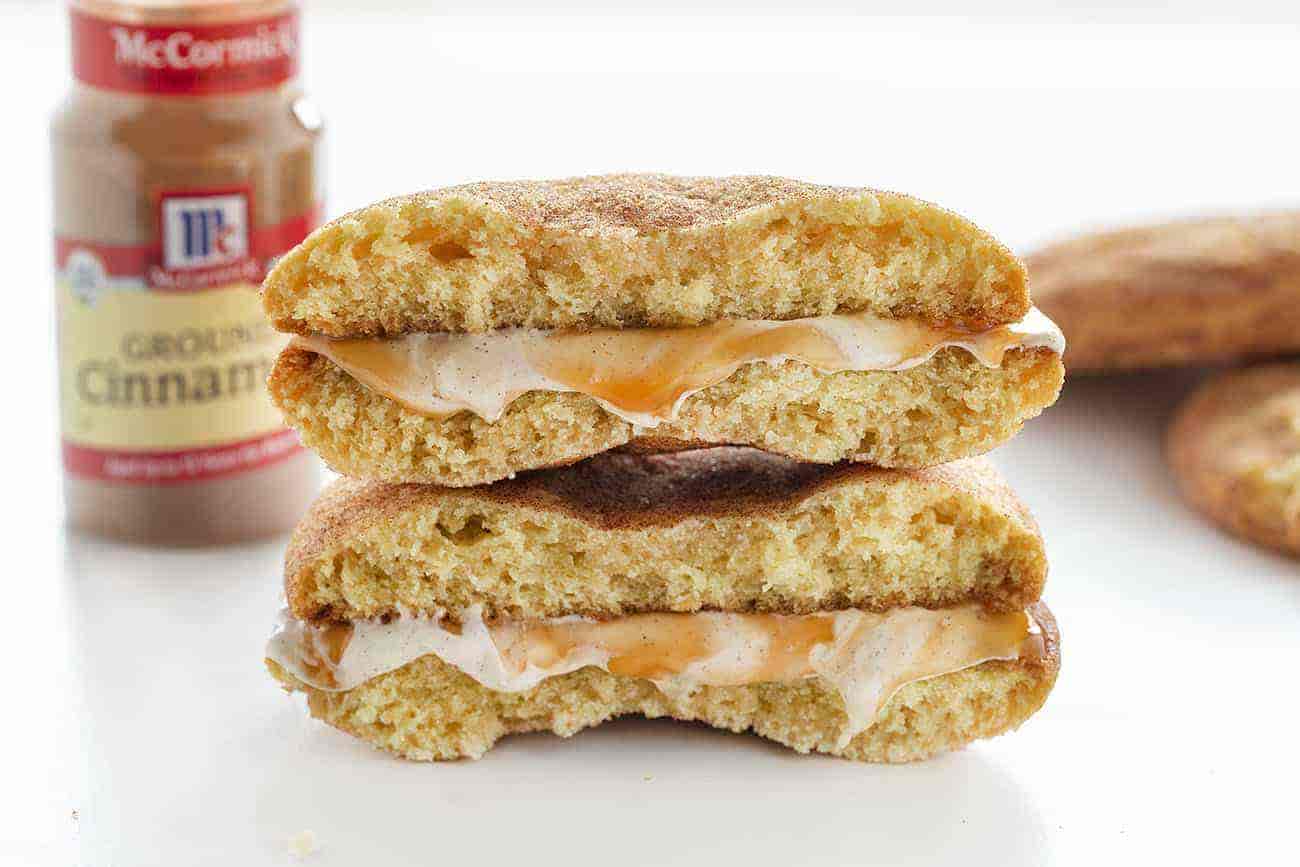 Gigantic Snickerdoodle Cookie Sandwich