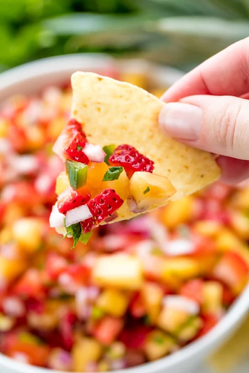 Mouthwatering Strawberry Pineapple Salsa to Elevate Your Party!
