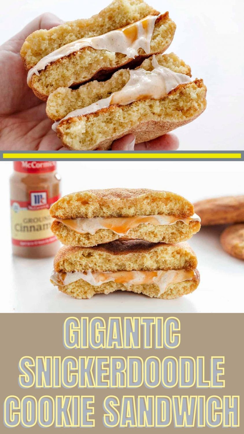 Gigantic Snickerdoodle Cookie Sandwich