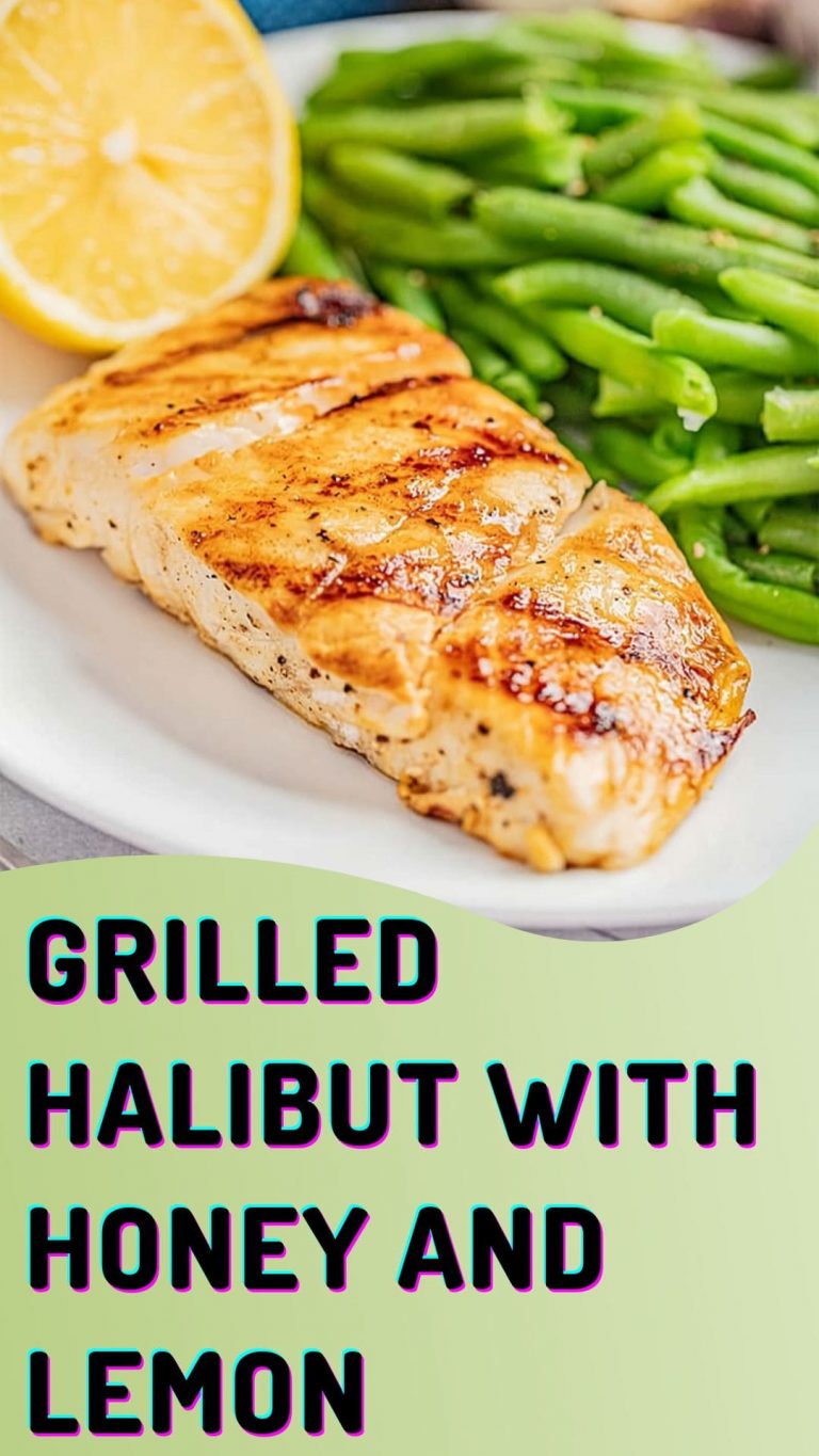 Grilled Halibut with Honey and Lemon