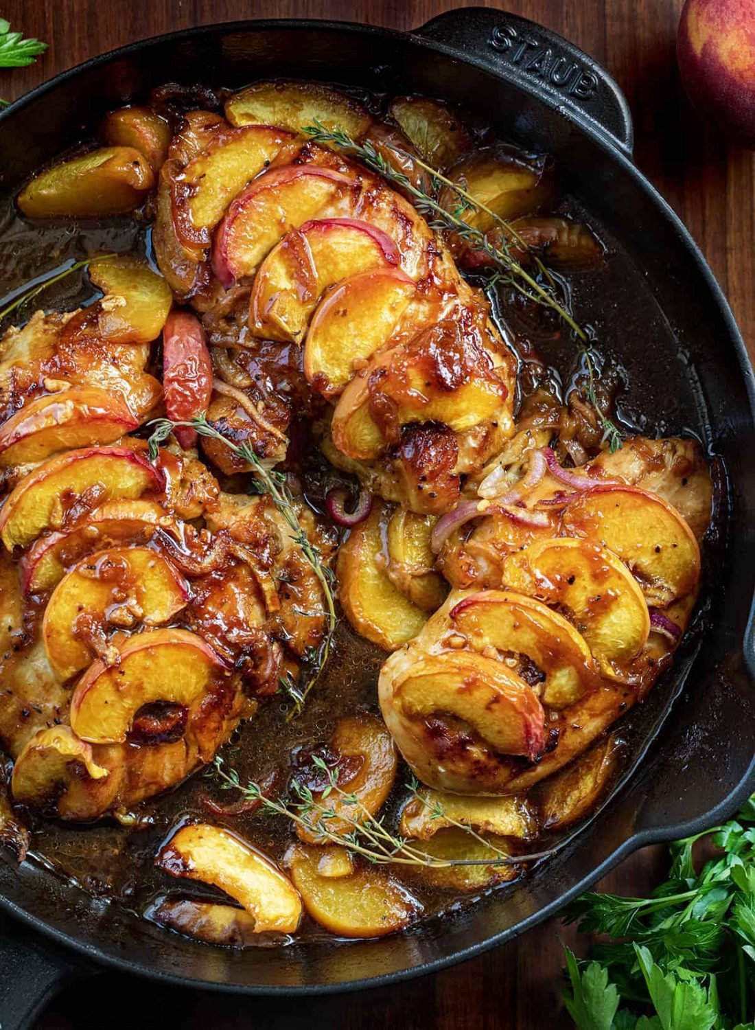 Sumptuous Roasted Peach Chicken Delight