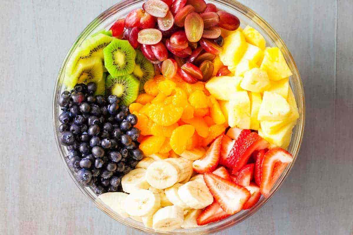 Vibrant Fruit Extravaganza: Honey Lime Rainbow Salad