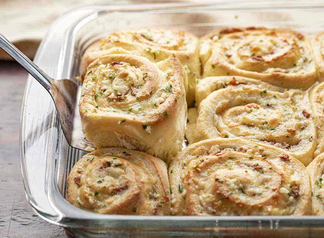 Garlic and Jalapeno Popper Rolls with Cheesy Bacon Filling