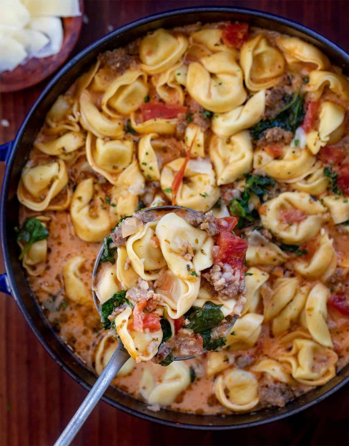 Hearty Italian Sausage and Tortellini Soup